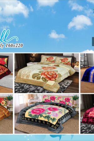 ATC Blue Bell Double Ply Velvet Single Bed Blanket 160x220 cm