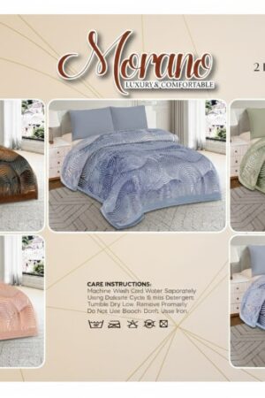 Experience the ultimate in luxury and comfort with the Morano 2-Ply Embossed Blanket by ATC.