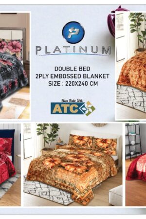Platinum Double Bed 2PLY Embossed Blanket
