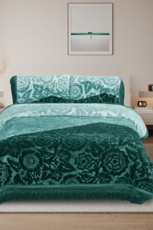 ATC Beddings Fortuner Teal Luxury Embossed Blanket