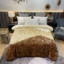 ATC Beddings Fortuner Brown Luxury Embossed Blanket