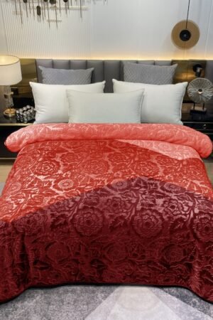 ATC Beddings Fortuner Maroon Luxury Embossed Blanket