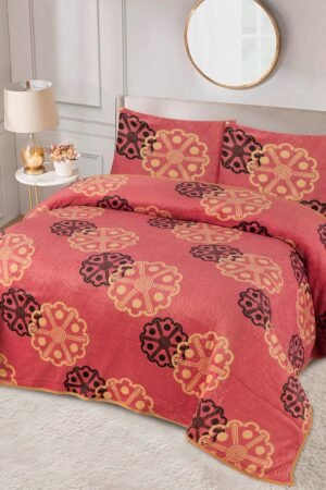 Grey floral flannel blanket by ATC Beddings for luxurious winter comfort