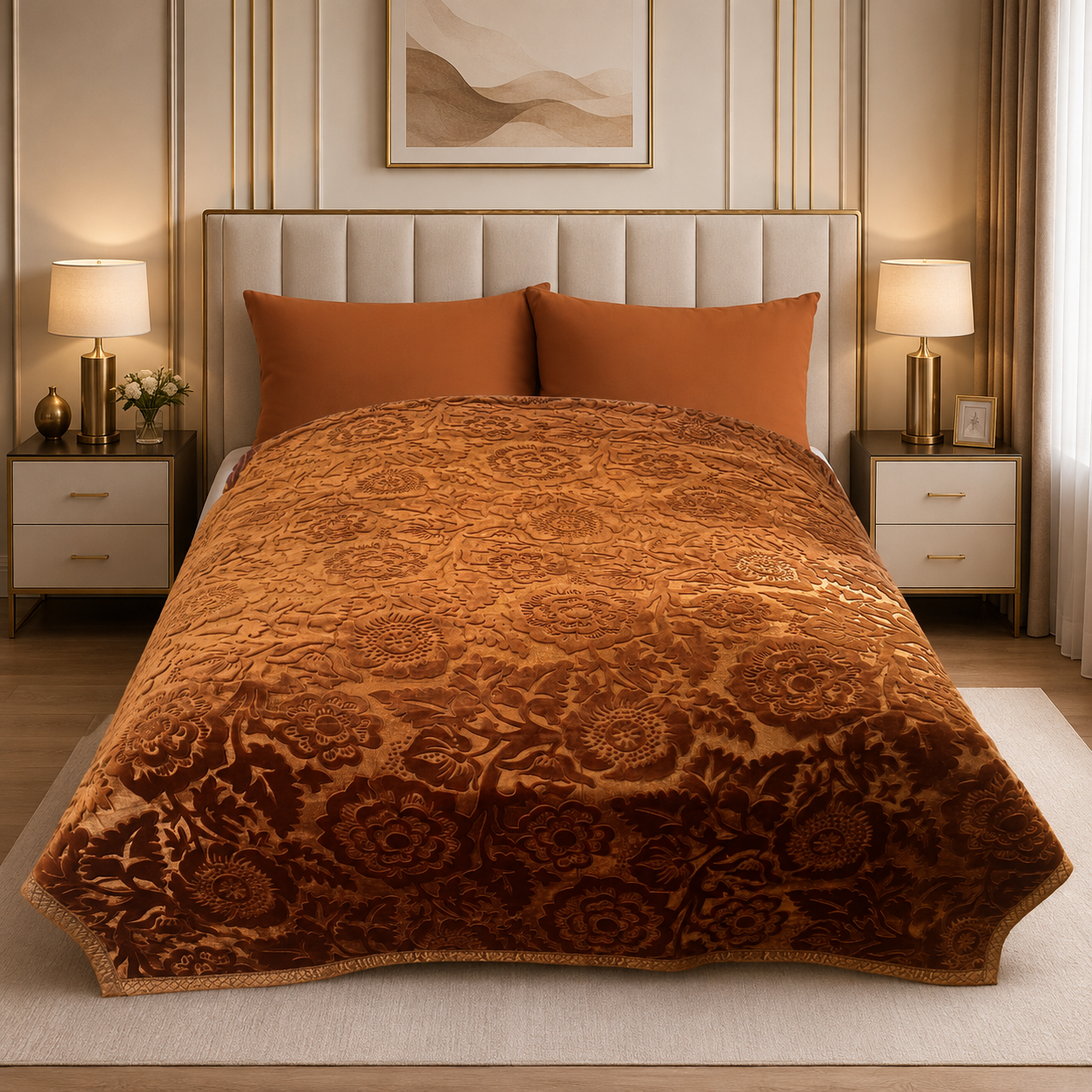 ATC Red Rose Double Bed Blanket in Pakistan - Image 3